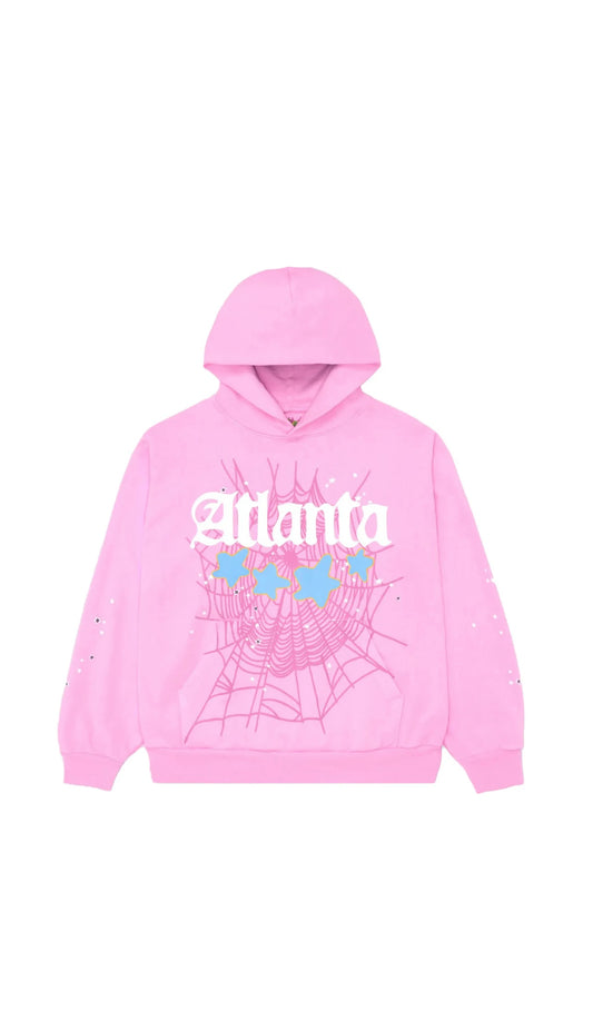 Sp5der Pink Atlanta Hoodie